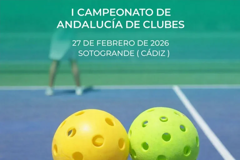 Cartel original del Campeonato de Andalucía de Clubes de Pickleball 2026