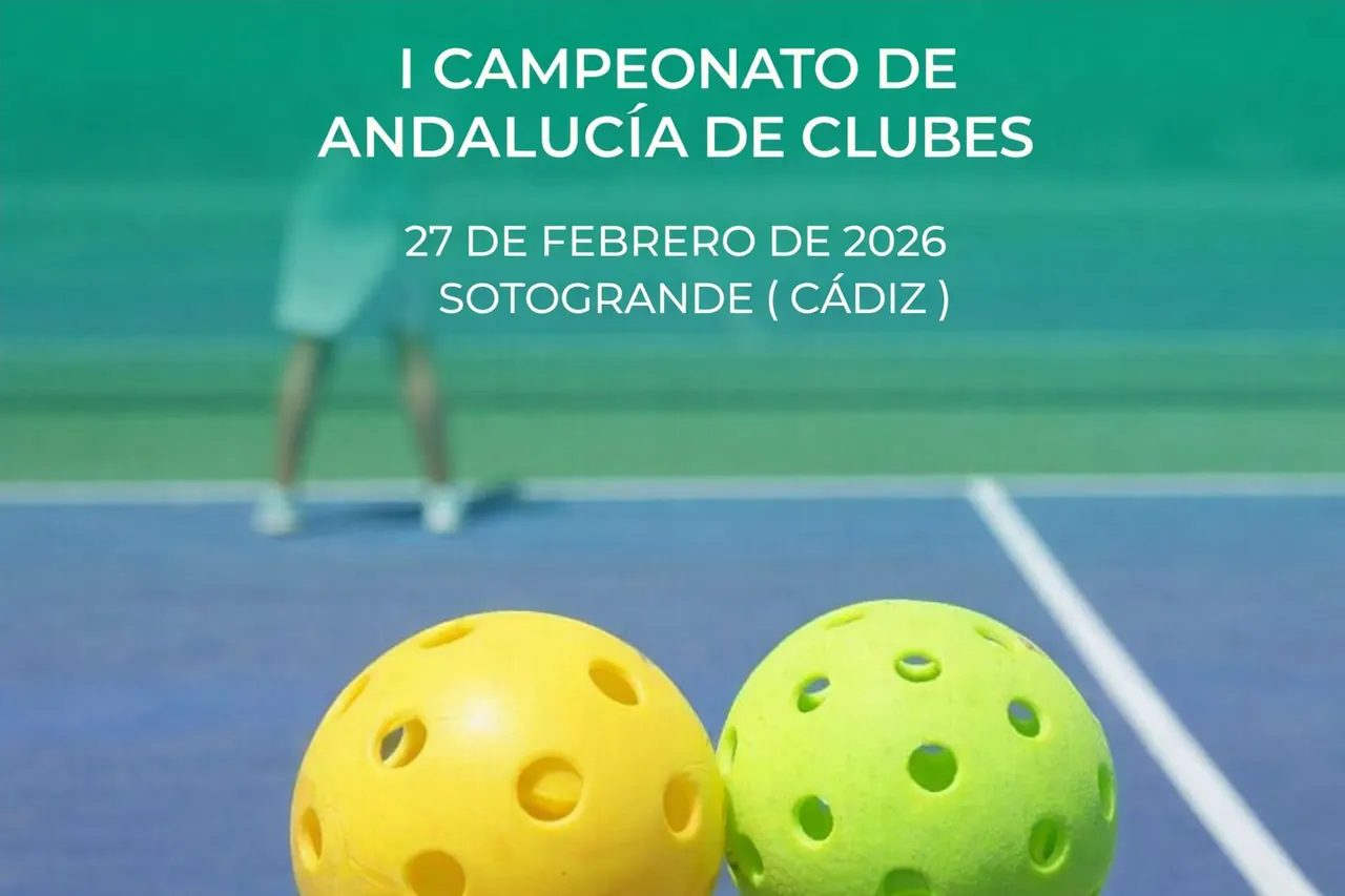 Cartel original del Campeonato de Andalucía de Clubes de Pickleball 2026