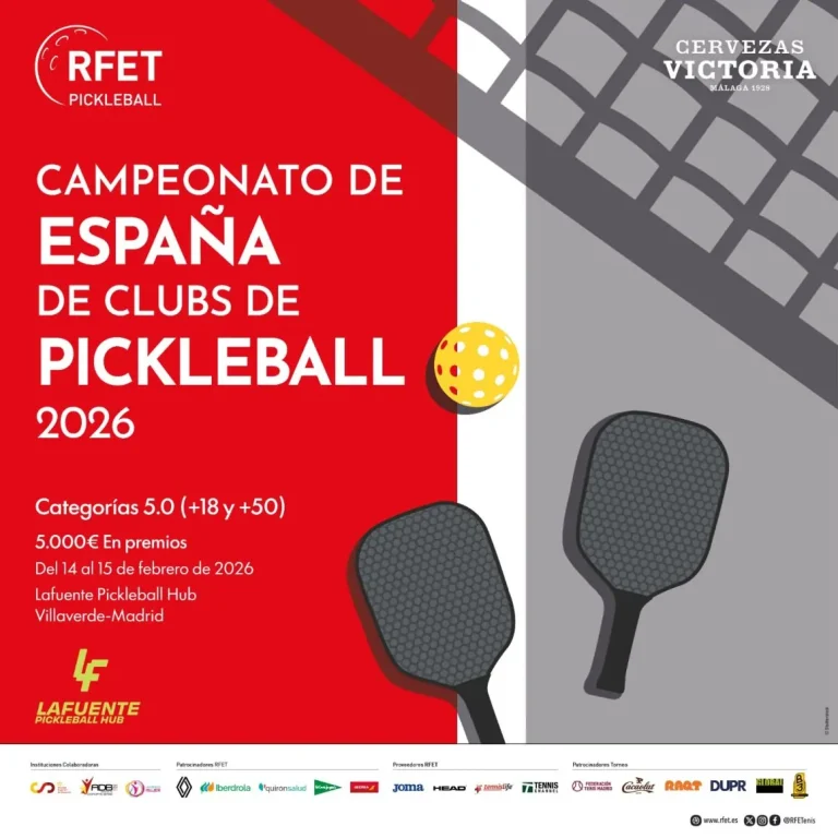 Cartel del Campeonato de España de Clubes de Pickleball 2026